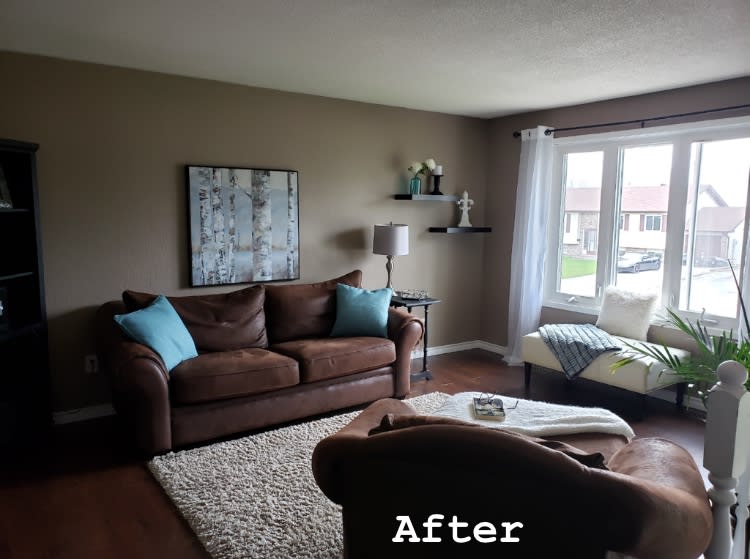 after staging the living room in the muskokas